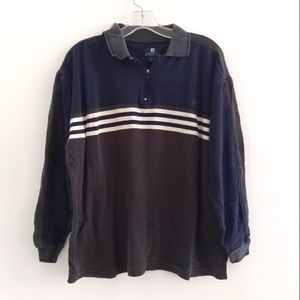 Vintage Givenchy Polo Long Sleeve Striped Knit Top XL
